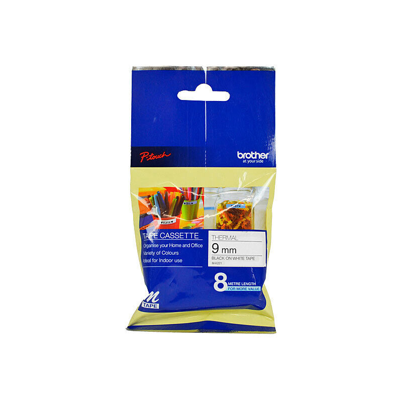 label tape brother plastic black on whi